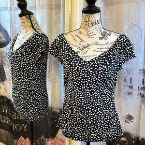 White House Black Market Polka Dot Blouse